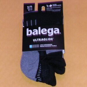 Balega UltraGlide Low Cushion No Show Socks Men's Size XL Black NWT